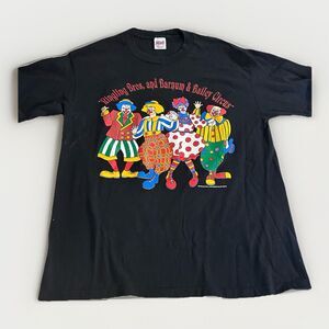 Vintage 90s Ringling Bros Barnum & Bailey Circus Clown T Shirt USA front back XL
